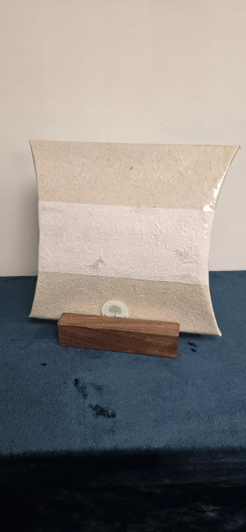 A biodegradable pillow urn, for water burial