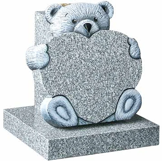 A bear holding a heart — Lunar Grey, catalogue reference WG233
